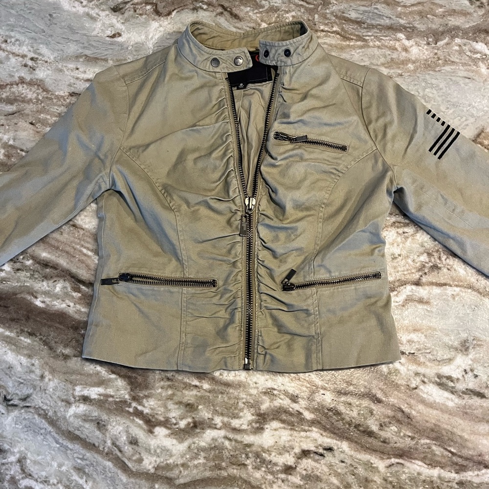 William Rast, Kaki Brown, Military Jean Jacket